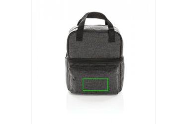 Logo trade promotional product photo of: Cooler bag with 2 insulated compartments, anthracite