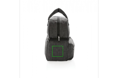 Logo trade promotional giveaways image of: Cooler bag with 2 insulated compartments, anthracite