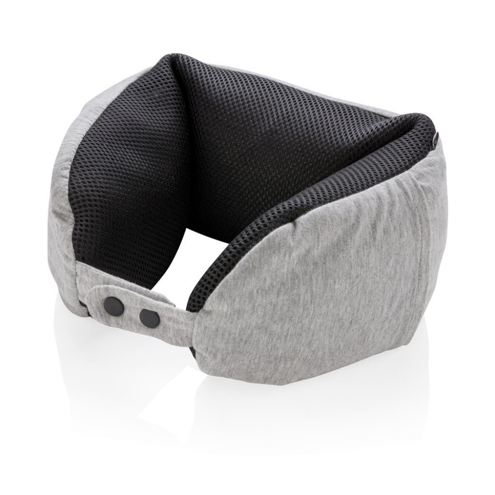 Logotrade business gift image of: Deluxe microbead travel pillow, grey / black