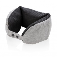 Deluxe microbead travel pillow, grey / black