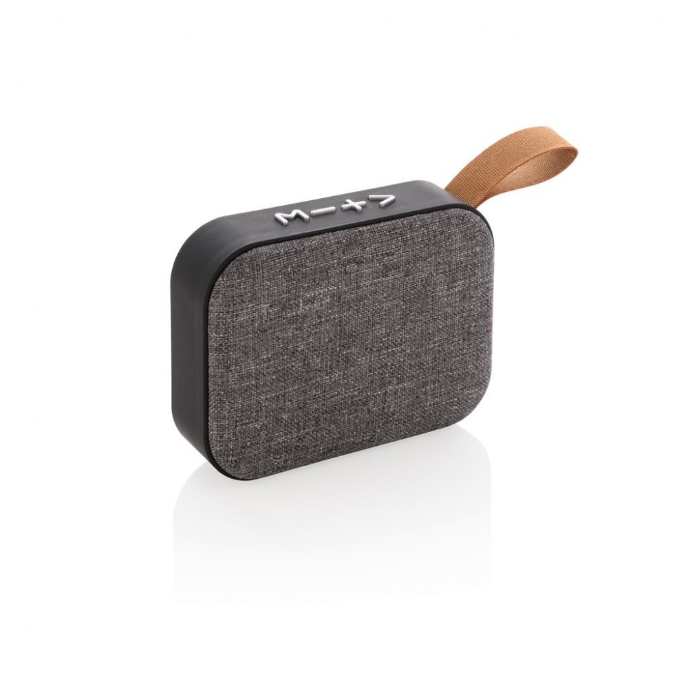 Logo trade corporate gifts image of: Fabric trend speaker, anthracite