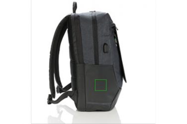 Logo trade advertising products picture of: Swiss Peak eclipse solar backpack, black