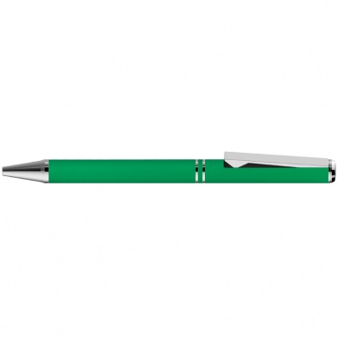 Logotrade promotional gift picture of: Metal ballpen with zig-zag clip, green