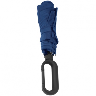 Logotrade promotional item image of: Automatic pocket umbrella with carabiner handle, Blue