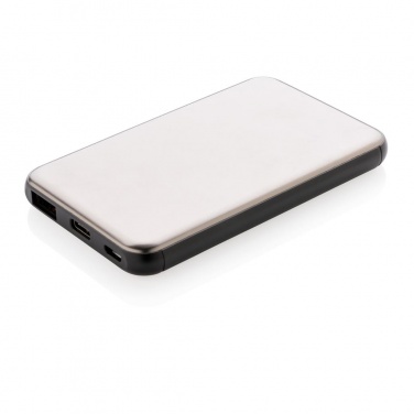 Logotrade promotional gift picture of: Pocket-size 5.000 mAh powerbank, grey