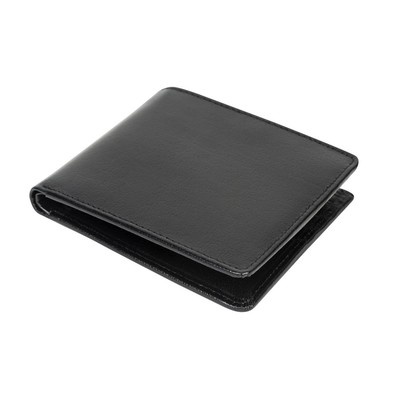 Logo trade promotional gifts image of: Mauro Conti leather wallet, RFID protection, black