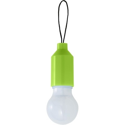 Logo trade promotional merchandise image of: LED lamp Pear-shaped, green