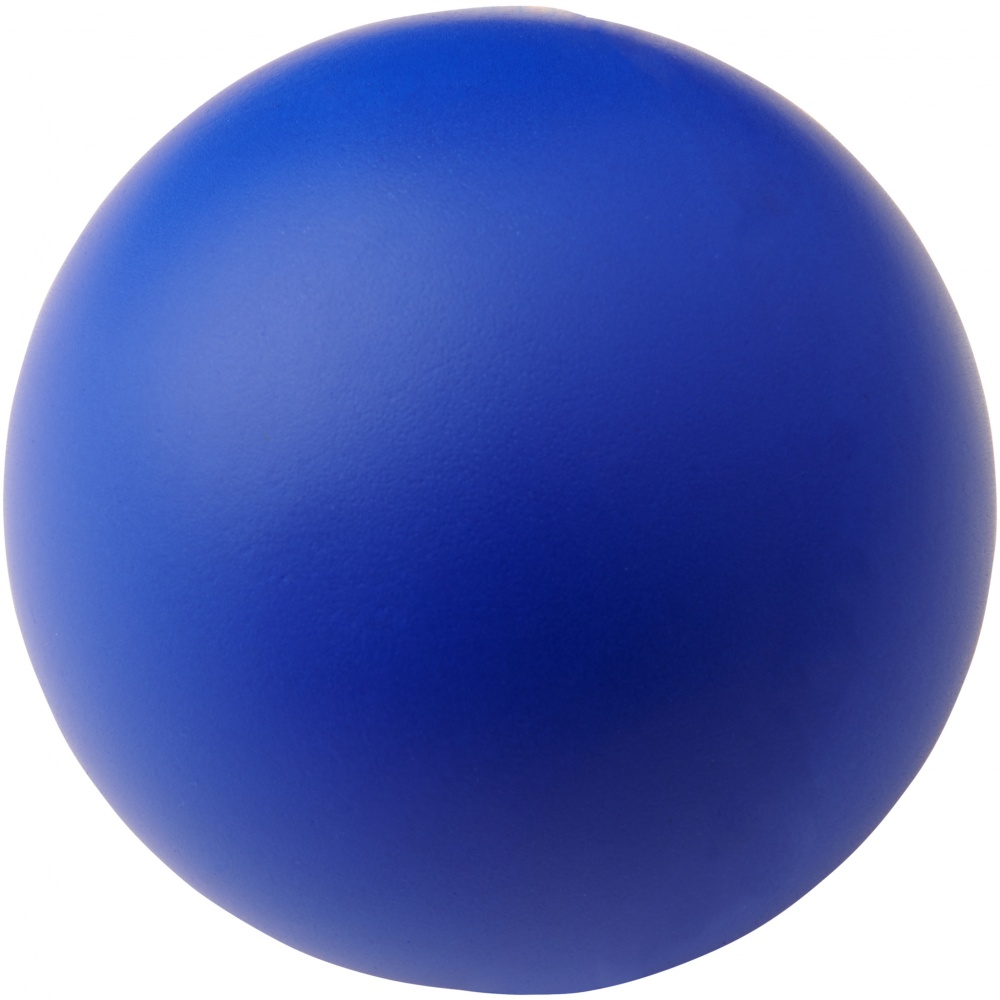 Logo trade promotional items image of: Cool round stress reliever, royal blue