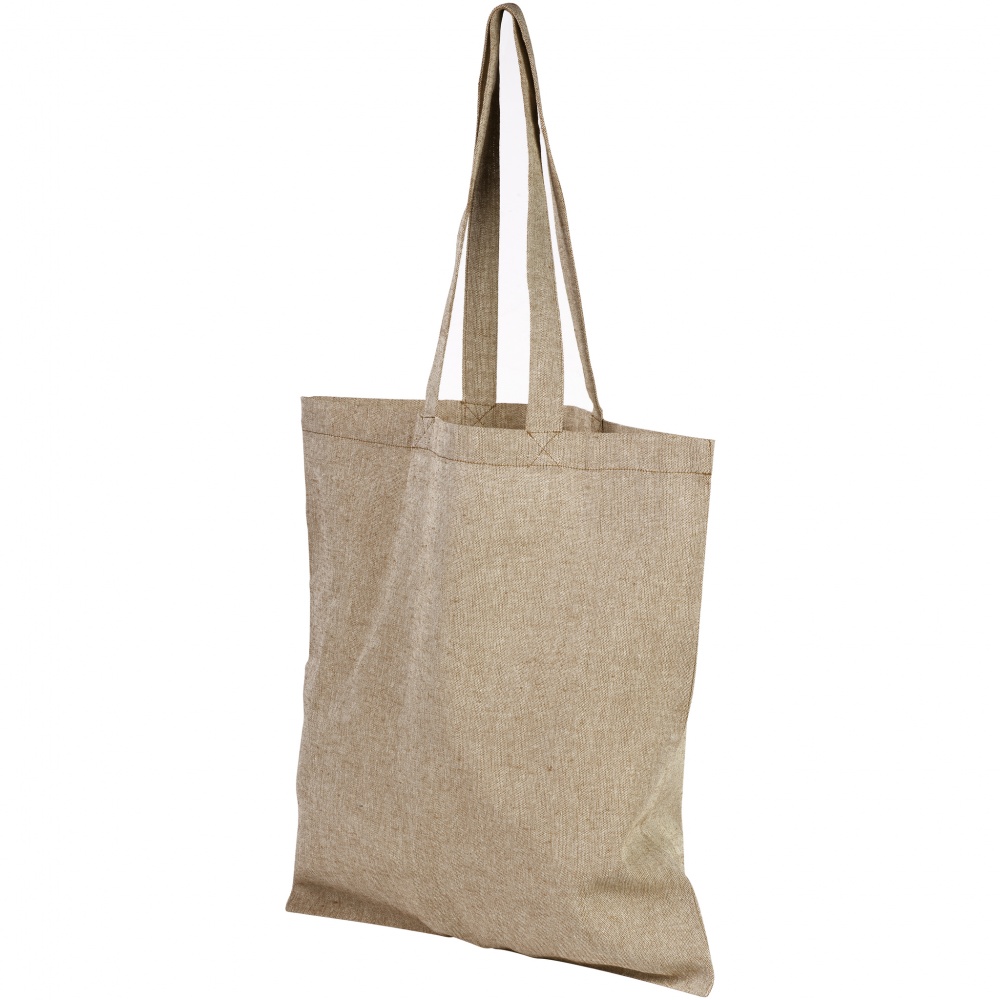Logotrade business gift image of: Pheebs recycled cotton tote bag, beige