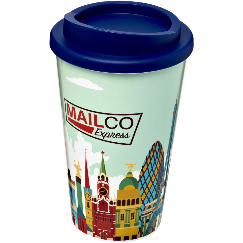 Logo trade promotional merchandise image of: Brite-Americano® 350 ml insulated tumbler, navy blue