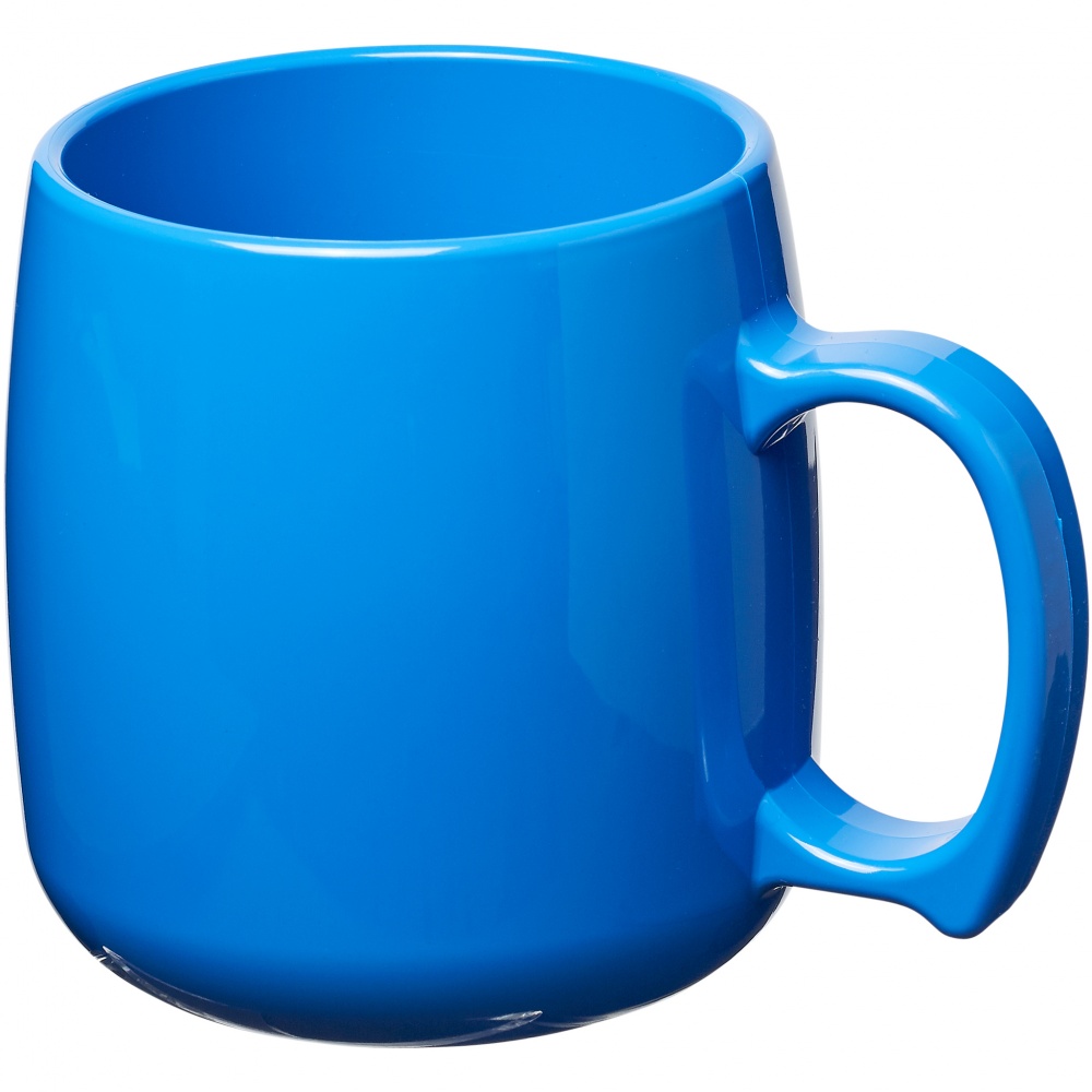 Logo trade promotional giveaways image of: Classic 300 ml plastic mug, blue