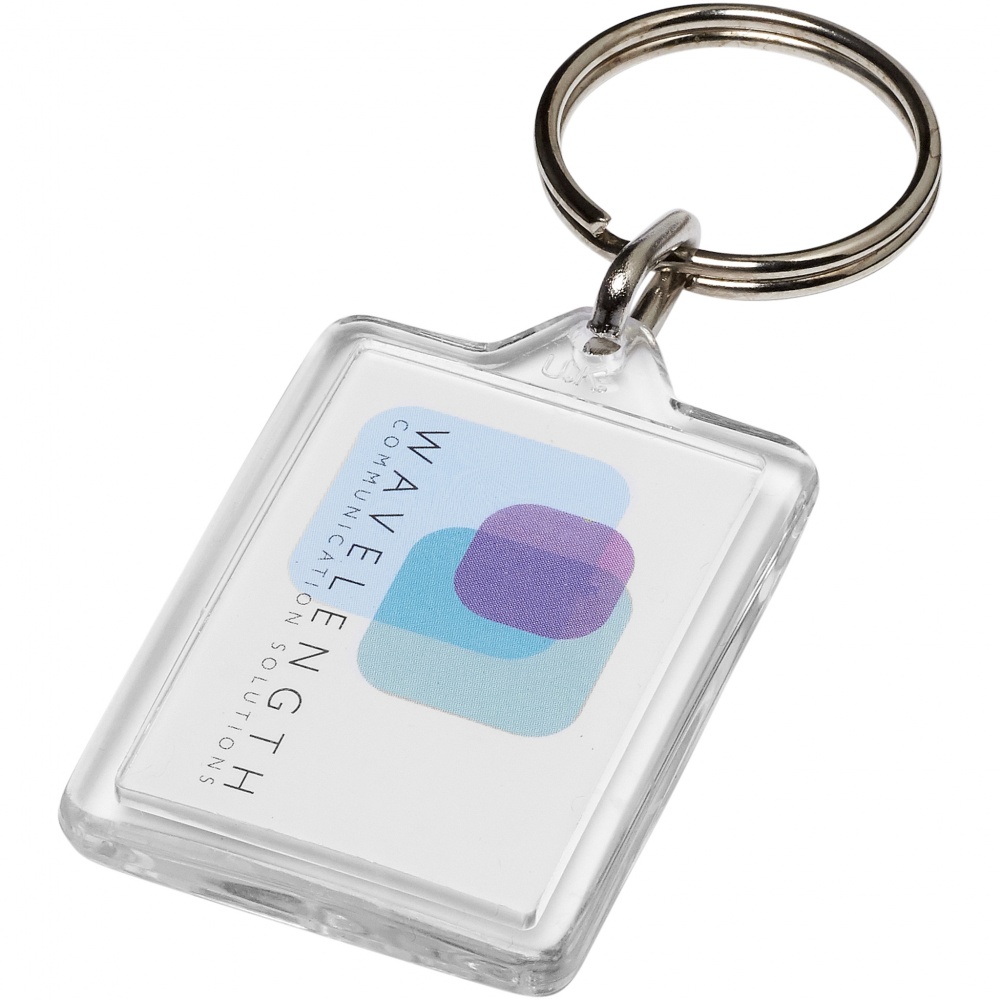 Logo trade corporate gift photo of: Midi Y1 compact keychain, transparent