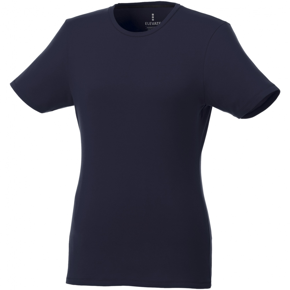 Logo trade promotional merchandise photo of: Balfour short sleeve women's organic t-shirt, Navy Blue