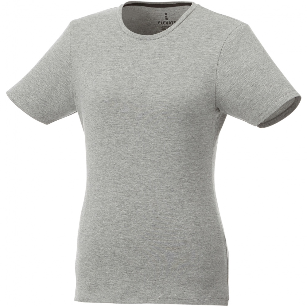 Logo trade promotional gifts image of: Balfour short sleeve women's organic t-shirt, Grey