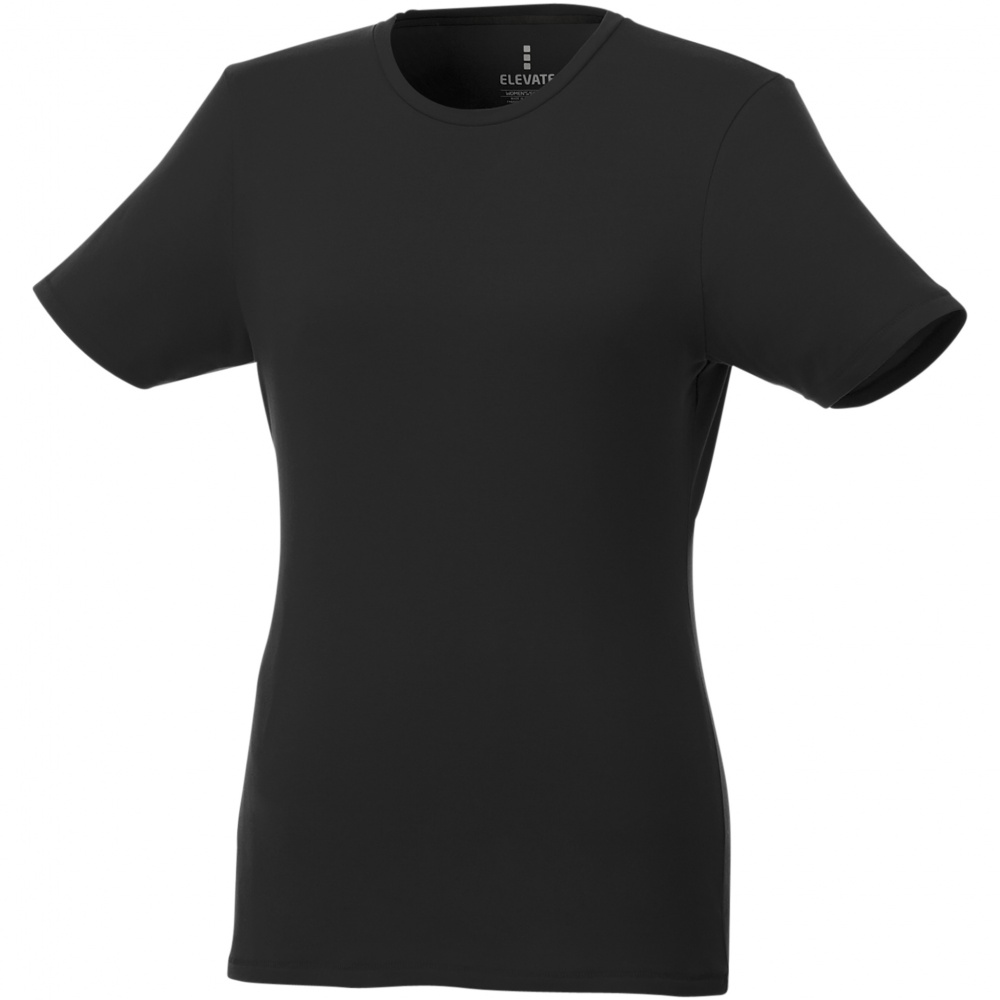 Logo trade advertising products image of: Balfour short sleeve women's organic t-shirt, Black