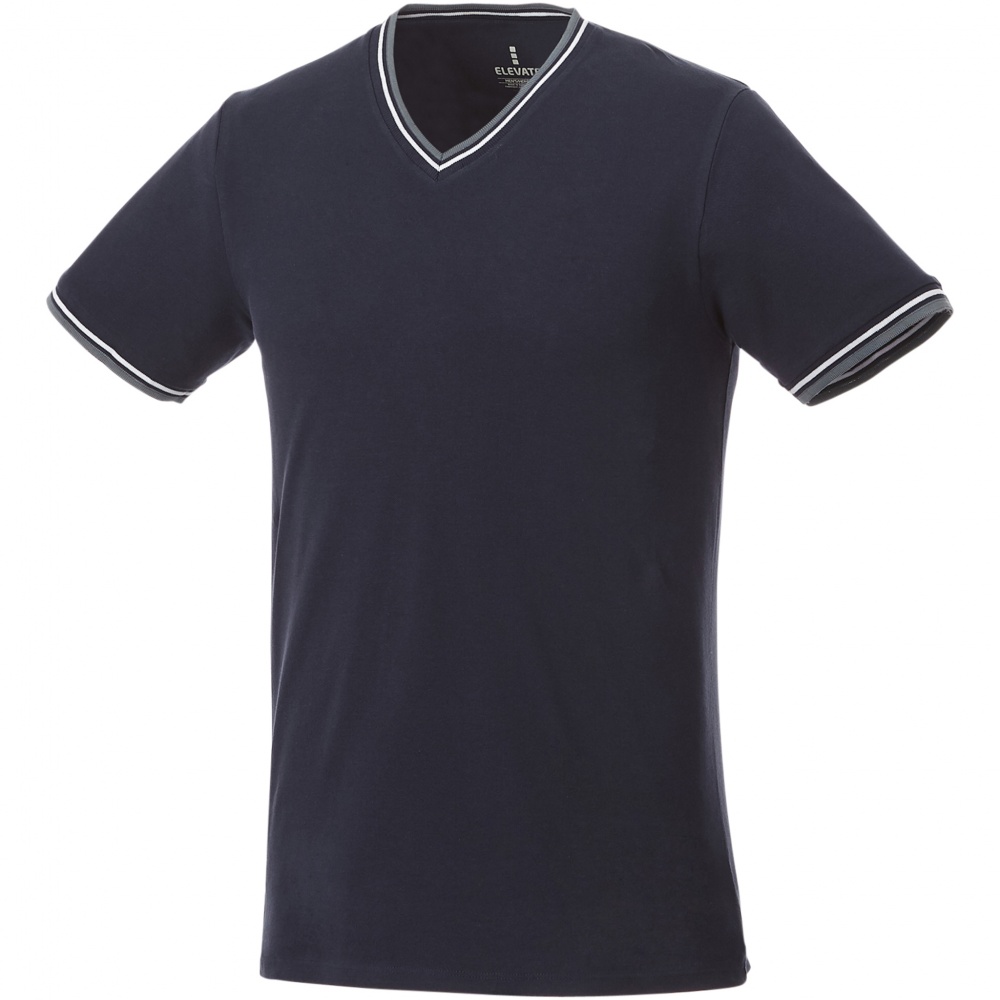 Logotrade promotional product picture of: Elbert short sleeve men's pique t-shirt, dark blue