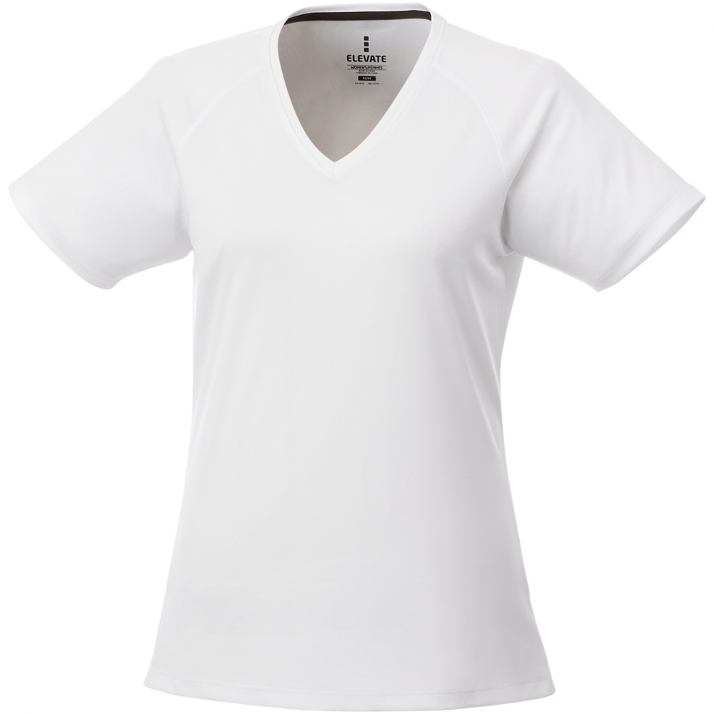Logo trade promotional gifts picture of: Amery women's cool fit v-neck shirt, white