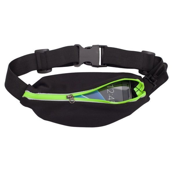 Logotrade advertising product picture of: Ease sports waist bag, black/light green