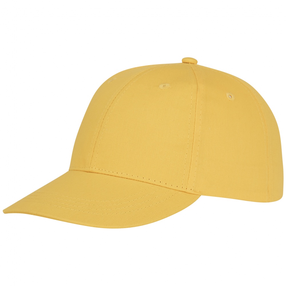 Logo trade corporate gifts image of: Ares 6 panel cap, yellow