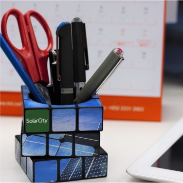 Logotrade promotional product picture of: 3D Rubik's Pen Pot