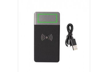 Logo trade advertising product photo of: 5.000 mAh Soft Touch Wireless 5W Charging Powerbank
, grey