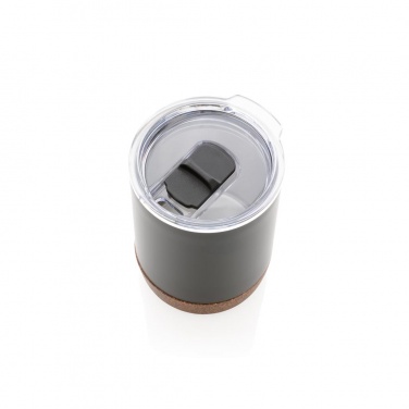 Logo trade promotional merchandise photo of: Cork small vacuum coffee mug, black