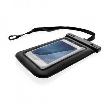 Logo trade business gifts image of: IPX8 Waterproof Floating Phone Pouch, black