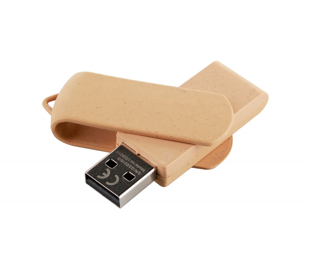 Logotrade promotional gift picture of: Biodegradable USB memory stick, brown