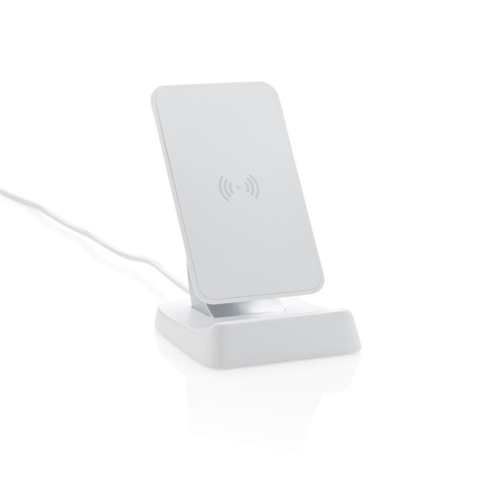 Logotrade promotional gifts photo of: 10W Wireless fast charging stand, white