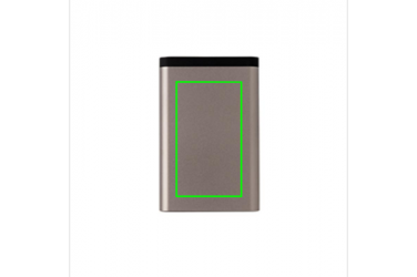 Logotrade promotional gift image of: 10.000 mAh Aluminum pocket powerbank, anthracite