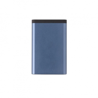 Logo trade advertising products picture of: 10.000 mAh Aluminum pocket powerbank, blue