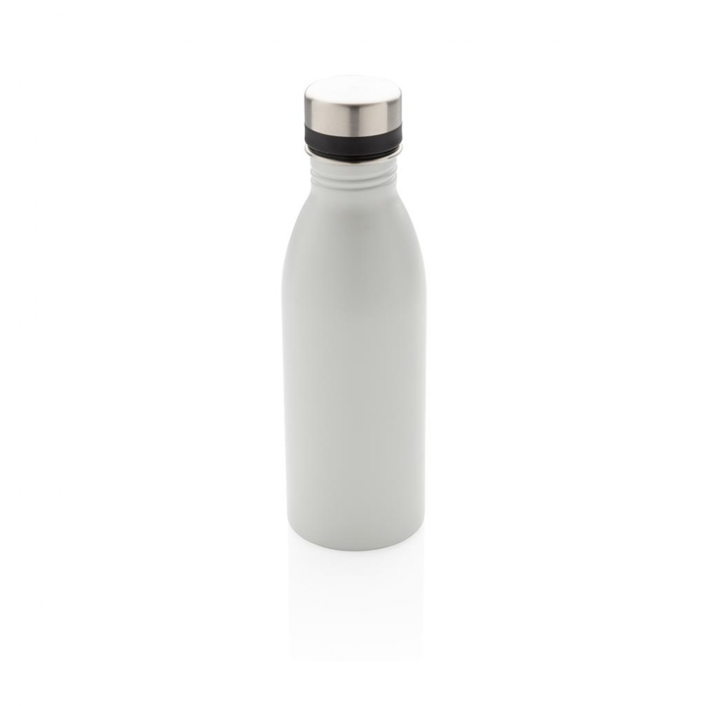 Logotrade promotional gift picture of: Deluxe stainless steel water bottle, white