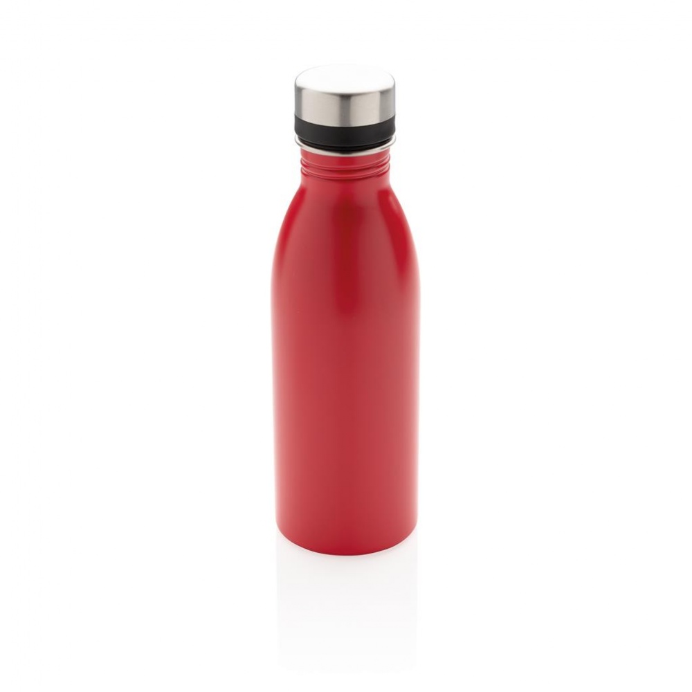 Logo trade promotional merchandise photo of: Deluxe stainless steel water bottle, red