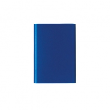 Logotrade promotional giveaway image of: Aluminium 5.000 mAh pocket powerbank, blue