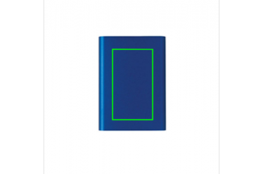 Logo trade promotional merchandise image of: Aluminium 5.000 mAh pocket powerbank, blue