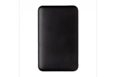 Logo trade corporate gifts picture of: 5.000 mAh Pocket Powerbank with integrated cables, black