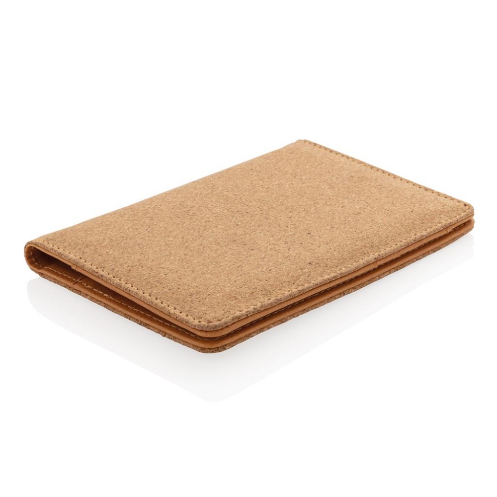 Logotrade advertising product image of: ECO Cork secure RFID passport cover, brown
