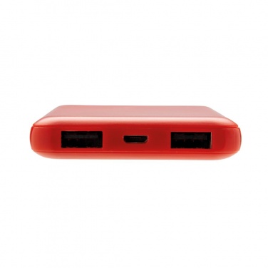 Logotrade promotional merchandise image of: High Density 5.000 mAh Pocket Powerbank, red