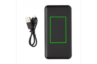 Logotrade promotional product picture of: High Density 10.000 mAh Pocket Powerbank, black