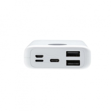 Logo trade advertising products image of: 10.000 mAh pocket powerbank with triple input, white