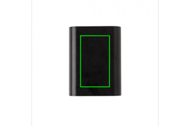 Logotrade promotional gift picture of: Aluminium 5.000 mAh Wireless 5W Pocket Powerbank, black