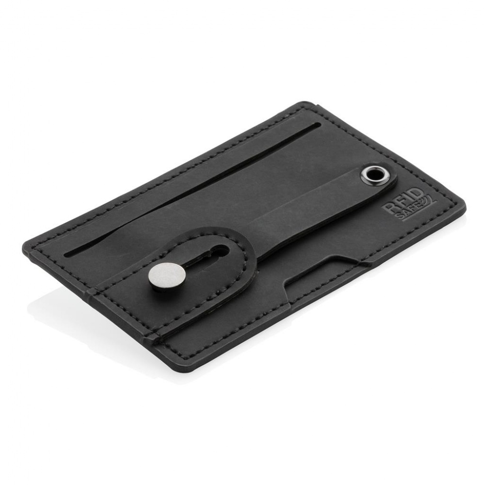 Logotrade promotional gift picture of: 3-in-1 Phone Card Holder RFID, black