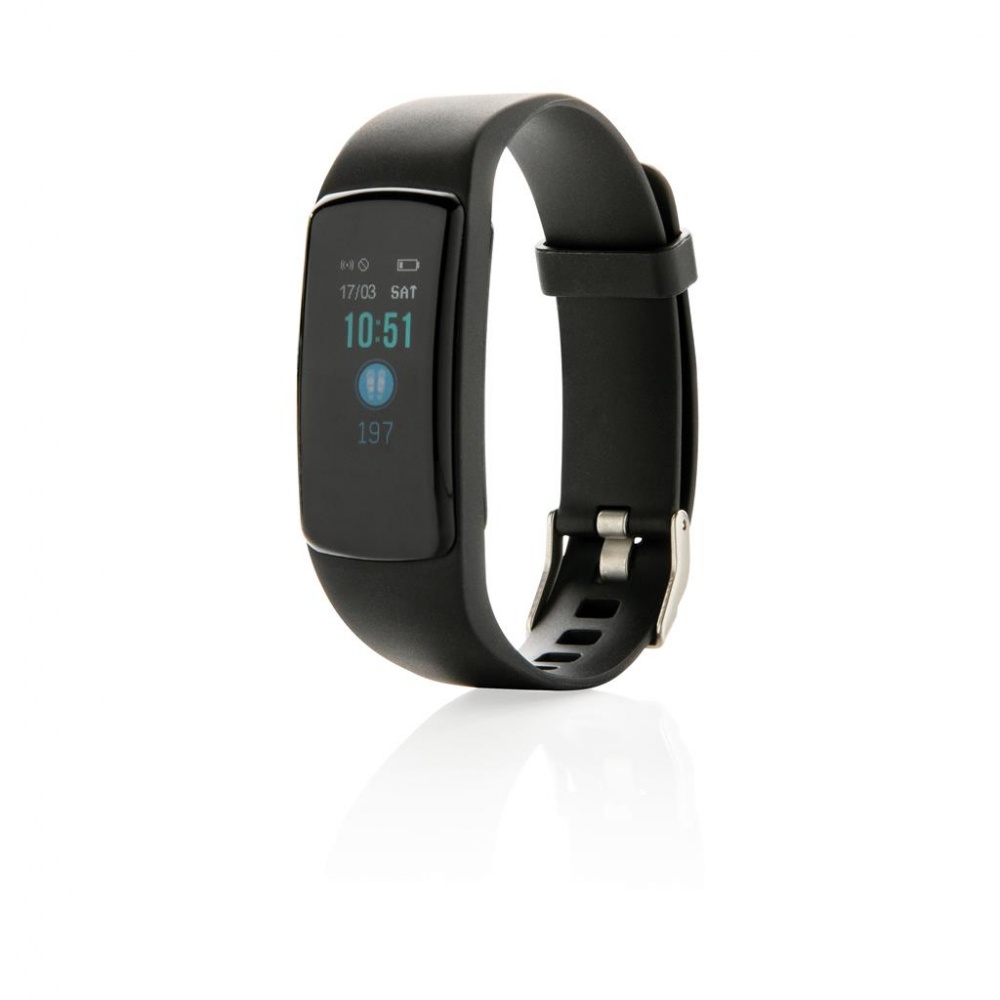Logo trade promotional merchandise image of: Stay Fit with heart rate monitor, black