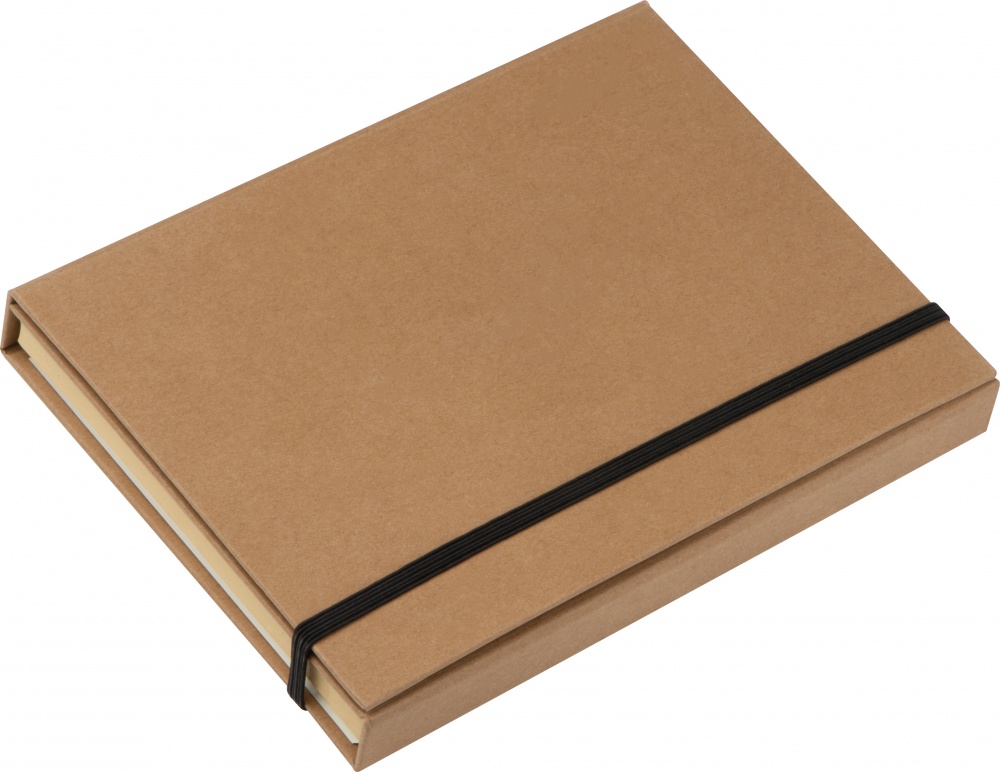 Logo trade advertising product photo of: Writing case with cardboard cover, brown