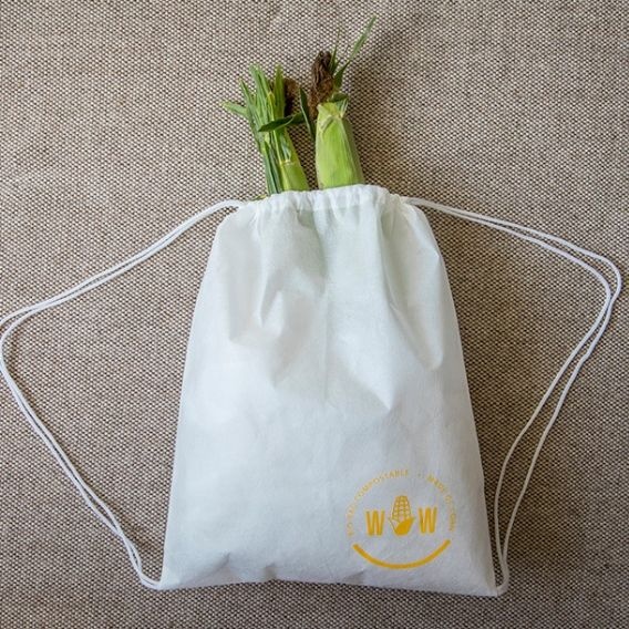 Logotrade promotional gift picture of: Corn backpack, PLA material, natural white