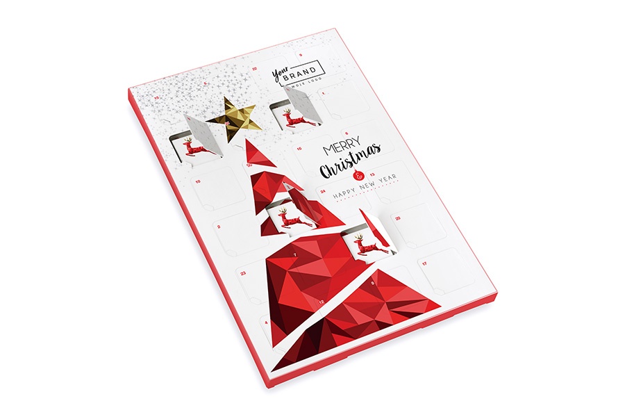 Logo trade promotional giveaways image of: advent calendar with 24 square chocolates