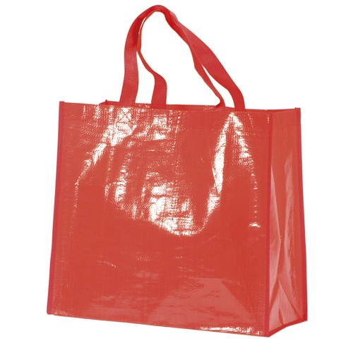 Logo trade promotional giveaways image of: Shopping bag, Red