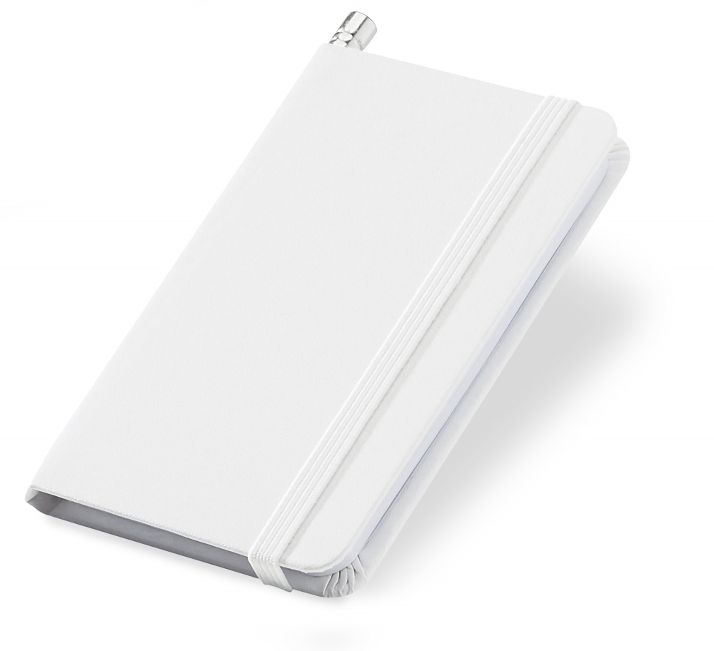 Logo trade promotional gifts image of: Notebook A7, White