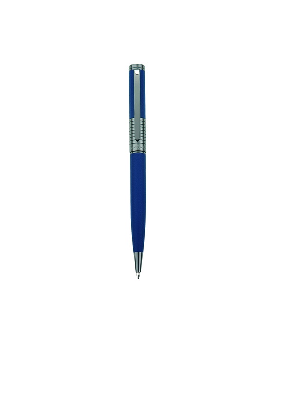 Logo trade promotional giveaway photo of: Metal ballpoint pen EVOLUTION Pierre Cardin, Blue