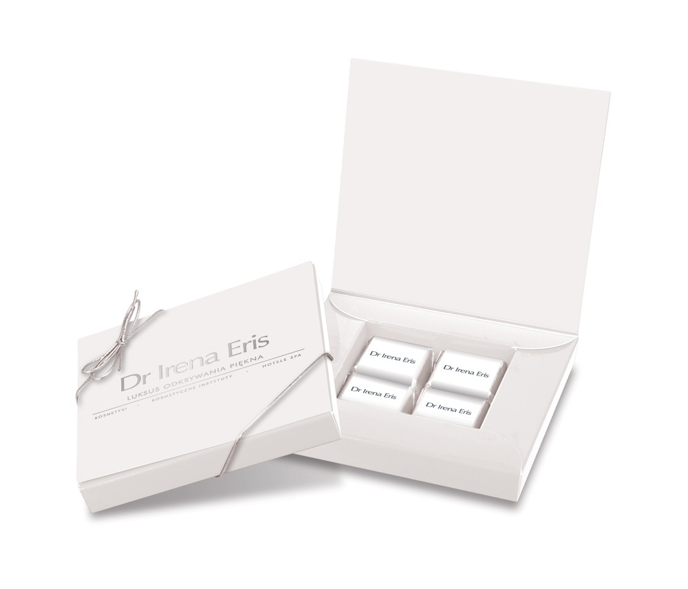 Logo trade promotional items picture of: hinged lid frame box – 4 chocolates